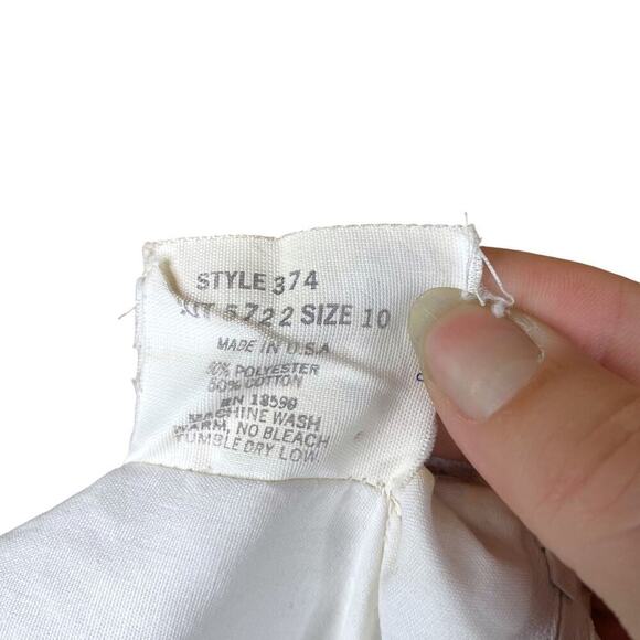 Vtg 60s Jeri Bee Pastel Pink Floral Embroidey Square Dance Dress SZ 10 - Picture 9 of 9